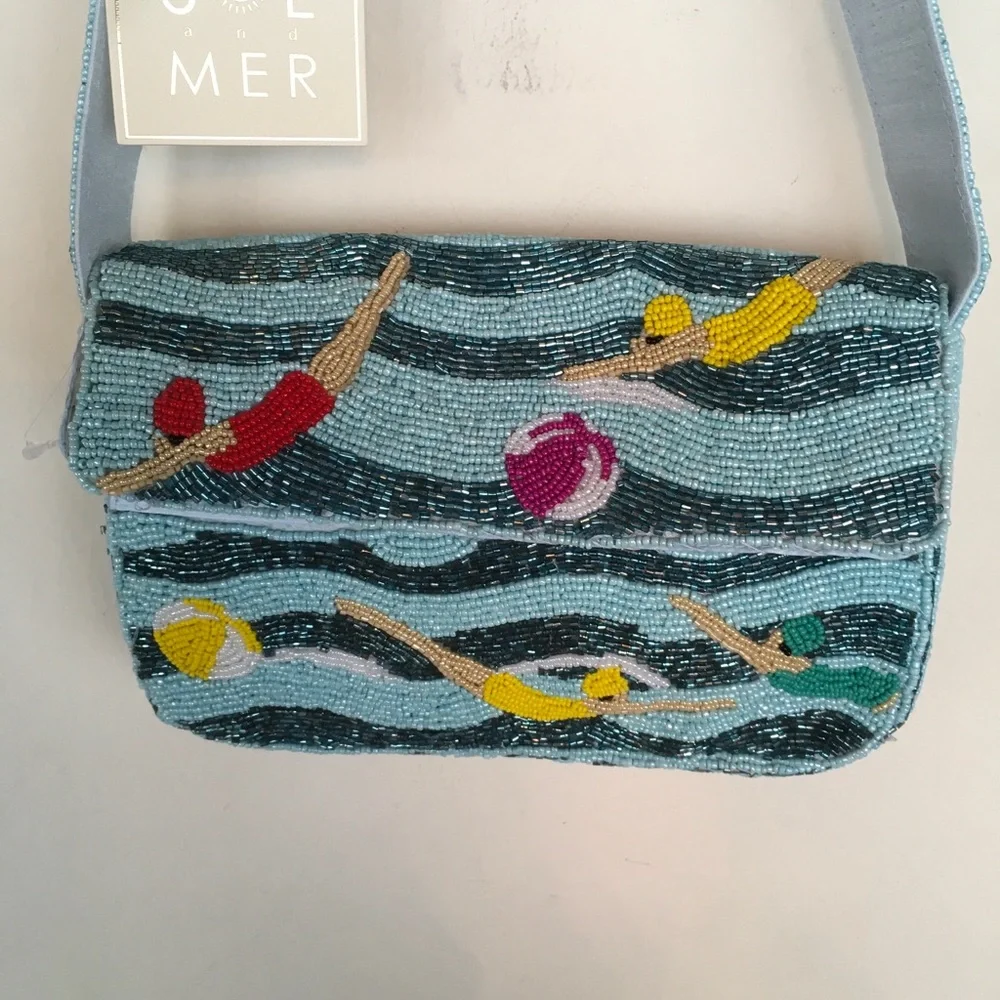 NWT Beaded Swimmer Bag - Picture 3 of 3